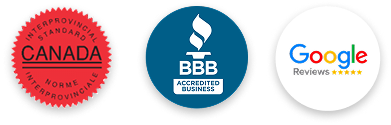 Trusted by Canada, BBB Accredited, Google Reviews